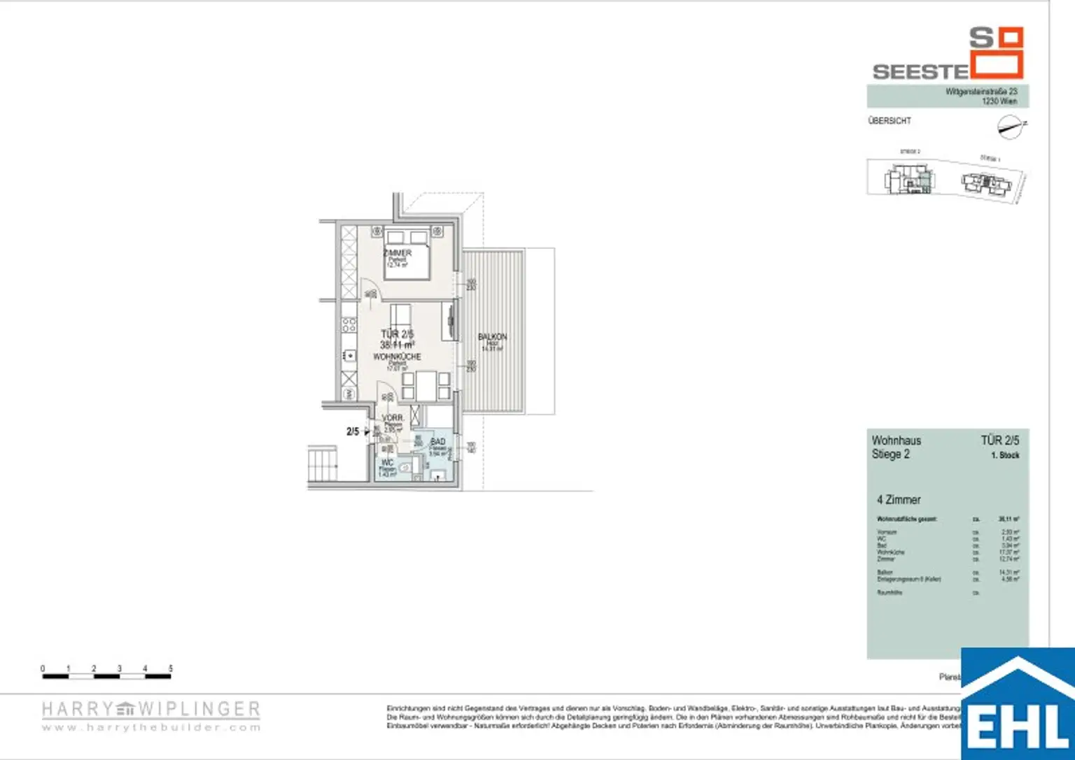 Wohnen mit Niveau – Erstbezug mit Balkon im Herzen Hietzings