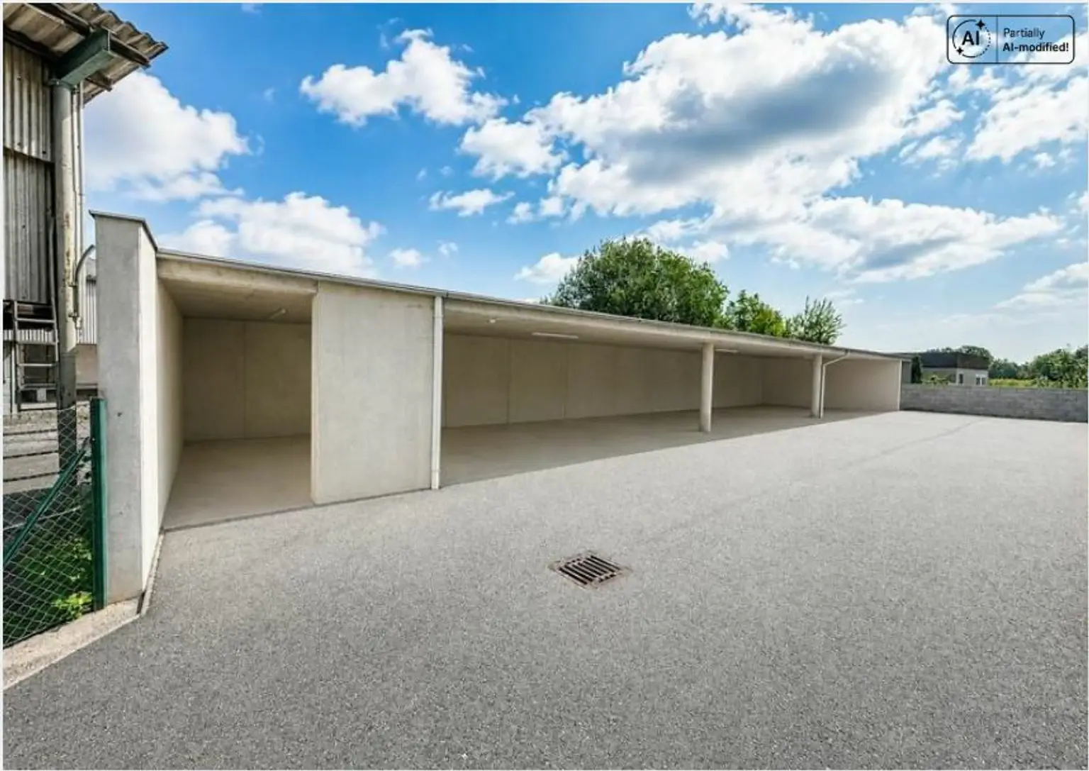 Carport gegenüber von der Wohnung