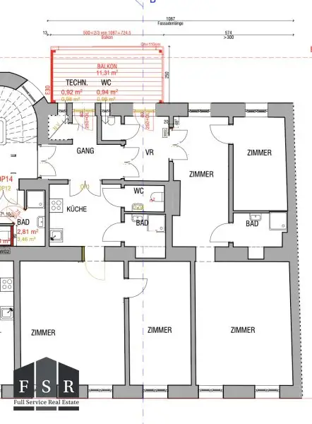 5-Zimmer-Altbauwohnung mit Balkon, lichtdurchflutet und ruhig in guter Lage des 5. Bezirks - zukünftige U-Bahnnähe