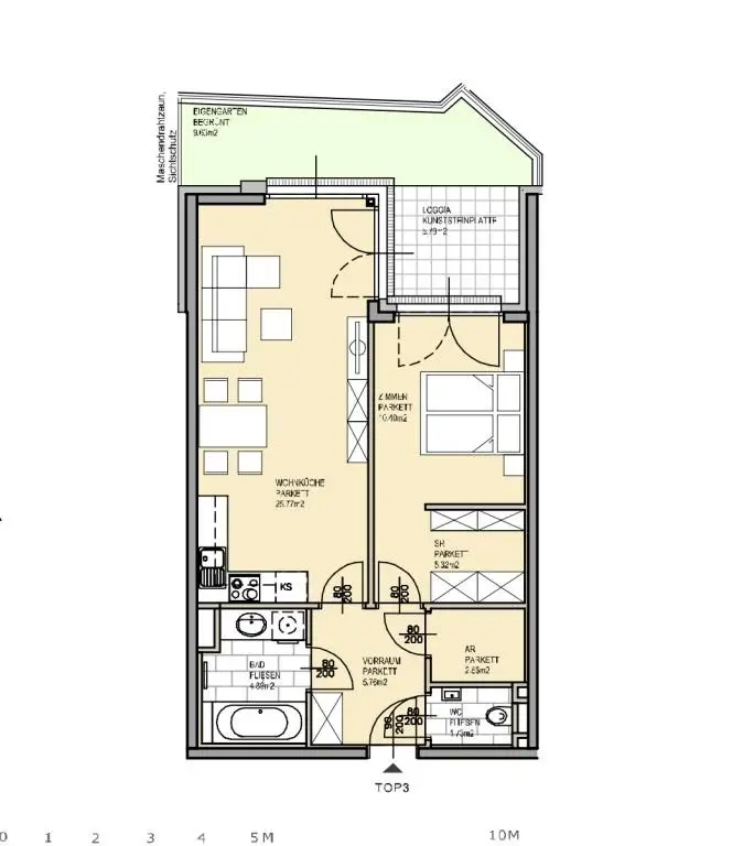 Moderne Terrassenwohnung mit kl. Garten - U6 Nähe!!