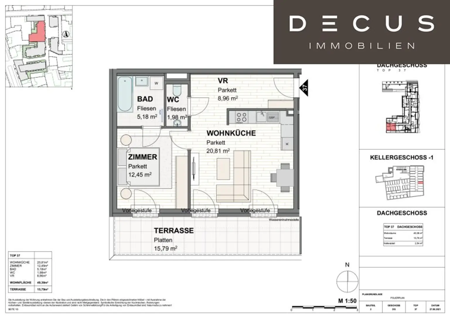 KARMELITERHOF | 2 ZIMMER DG-WOHNUNG IM ZENTRUM | 16M² TERRASSE | MIETBEGINN AB 01.02.2026 MÖGLICH