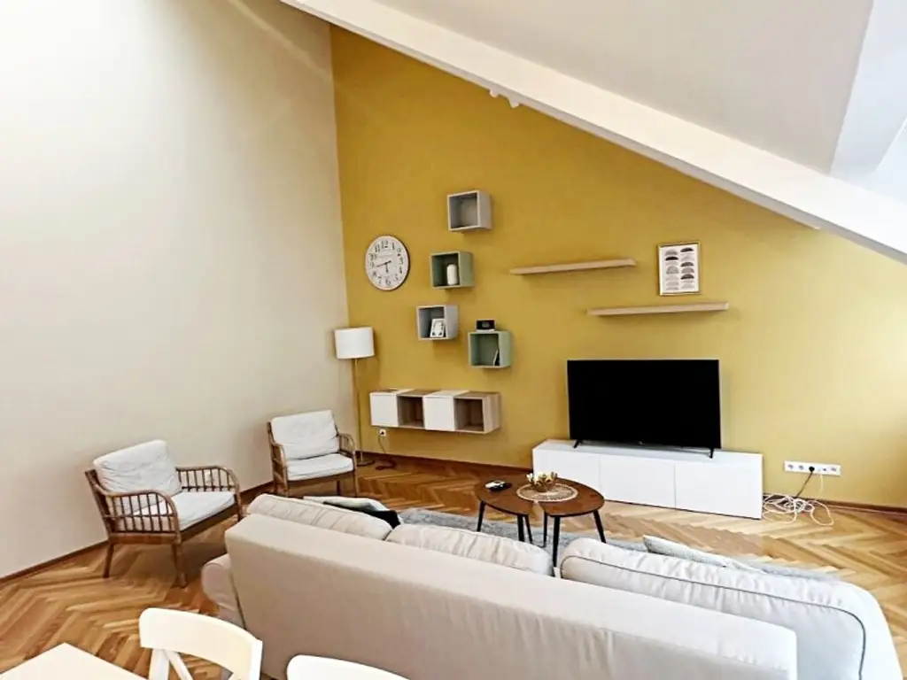 STAATSOPER-BLICK, klimatisiertes 110 m2 Dachgeschoss mit 20 m2 Terrasse, 3 Zimmer, Extraküche, 2 Bäder, Möblierung möglich