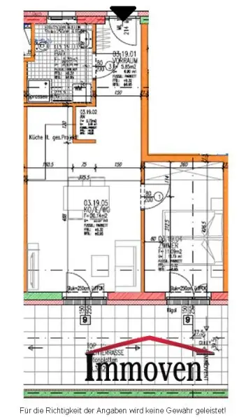 Nette 2-Zimmerwohnung mit Terrasse!