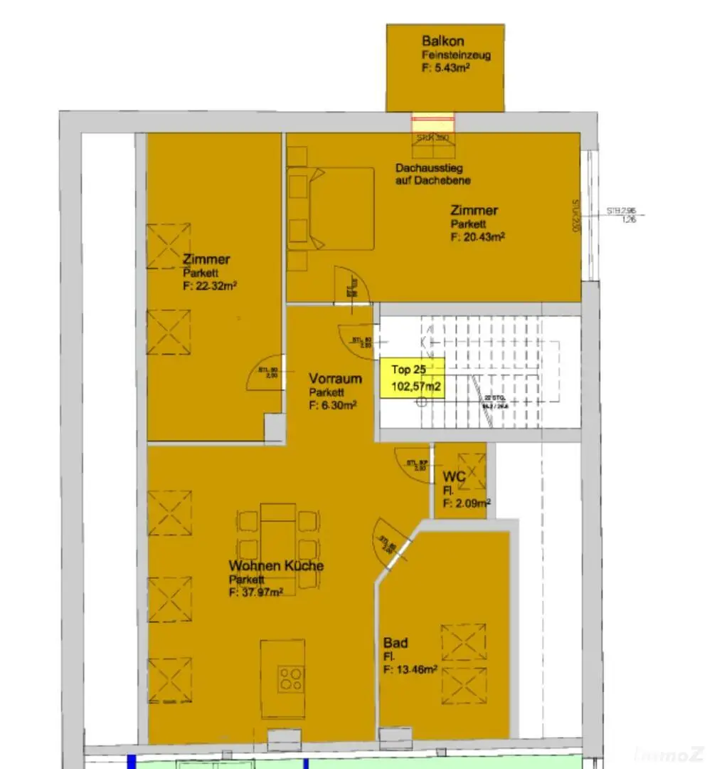 Seltene Gelegenheit! Hochwertige, offen geschnittene Wohnung mit Uhrturm-Blick