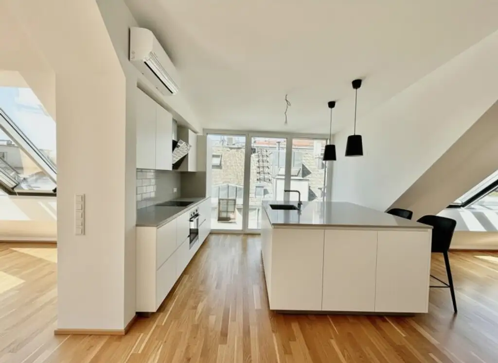 BELGHOFERHAUS 42 - Exklusive 3-Zimmer Penthousewohnung mit direktem Liftzugang und Klimageräten sowie eigener Dachterrasse