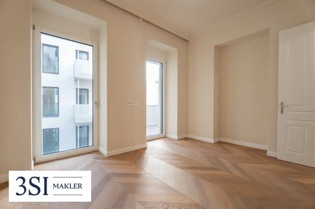 Stilvolle 3-Zimmer-Wohnung mit Balkon beim Naschmarkt