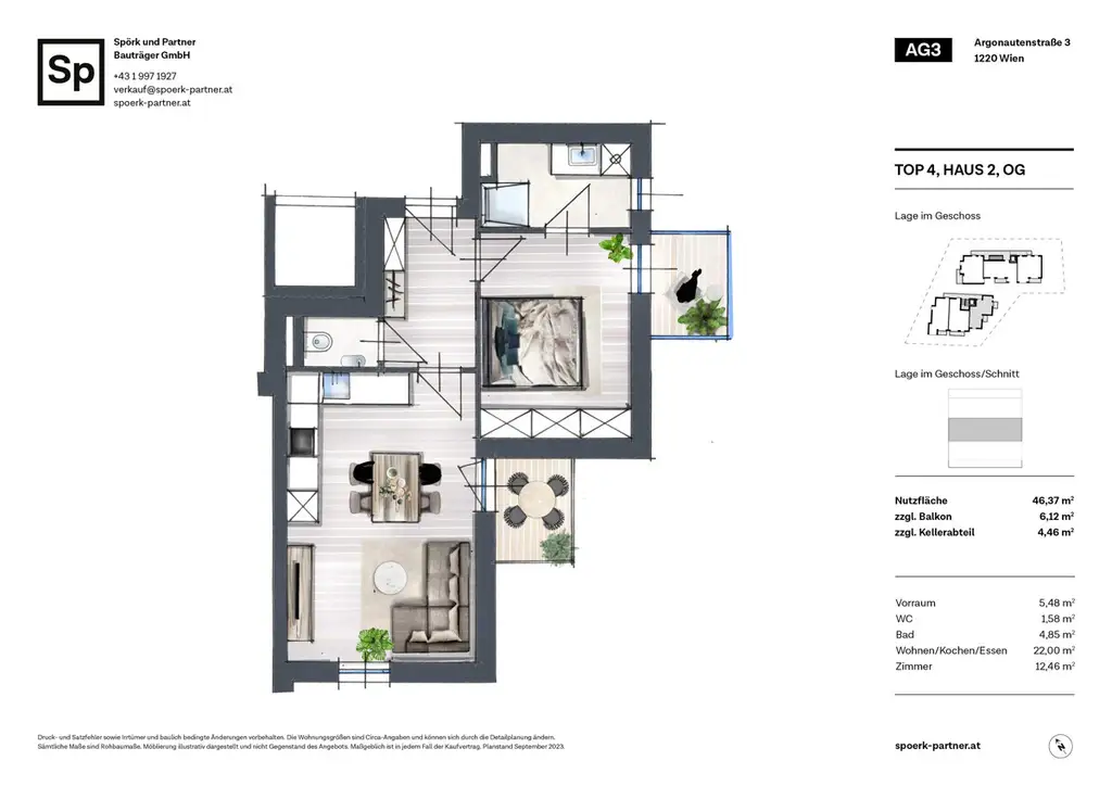 Eigentumswohnung an der Alten Donau - sofort beziehbar und provisionsfrei!