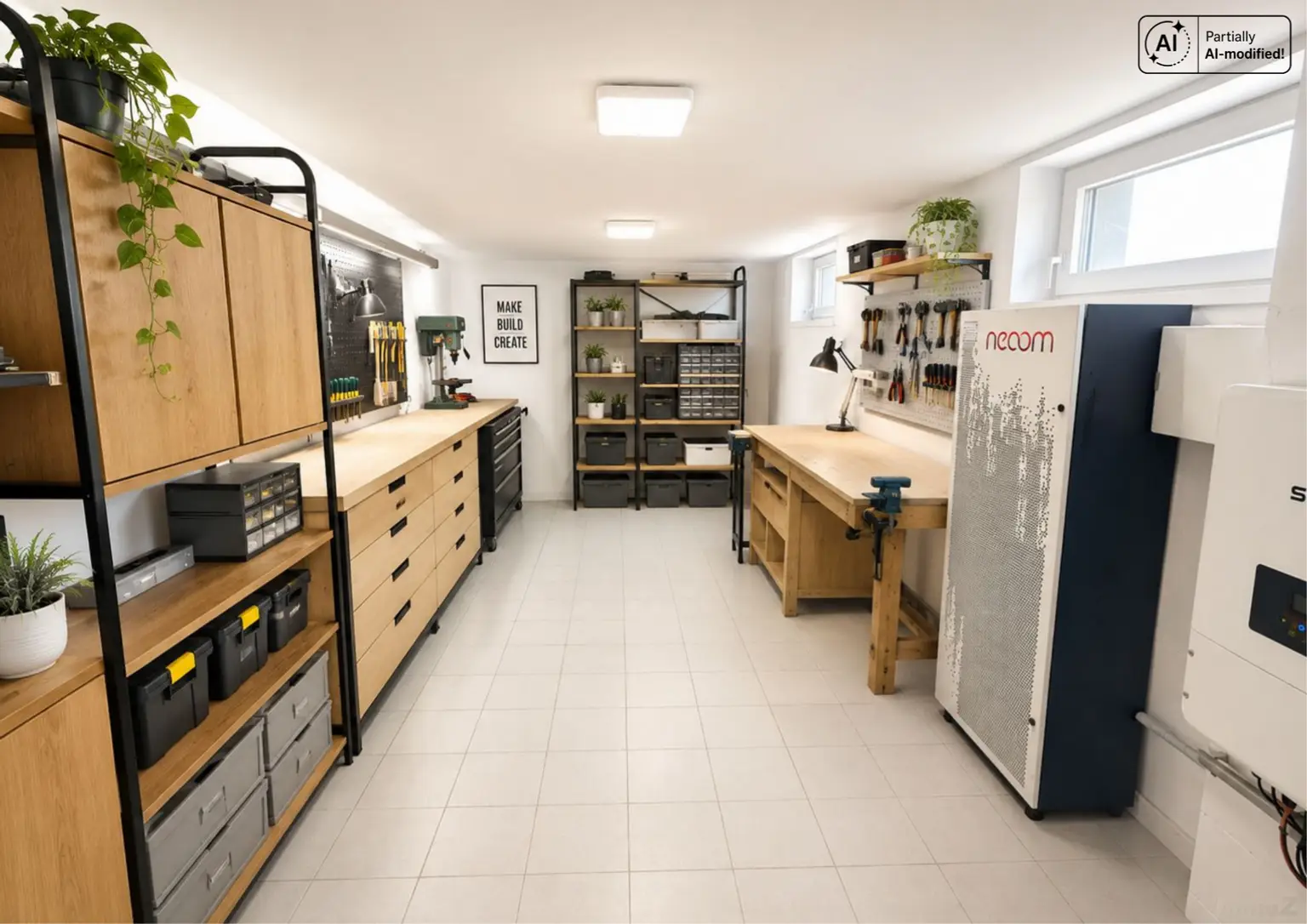 Hobbywerkstatt im Keller