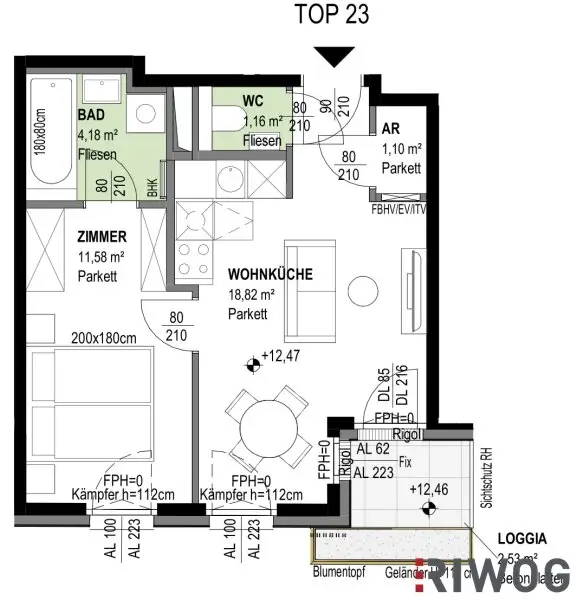 ERSTBEZUG | 2-Zimmer Neubau mit Loggia | 4. OG | Fernwärme | Fassadenbegrünung | TG-Stellplatz optional | Nachhaltiges Wohnbauprojekt