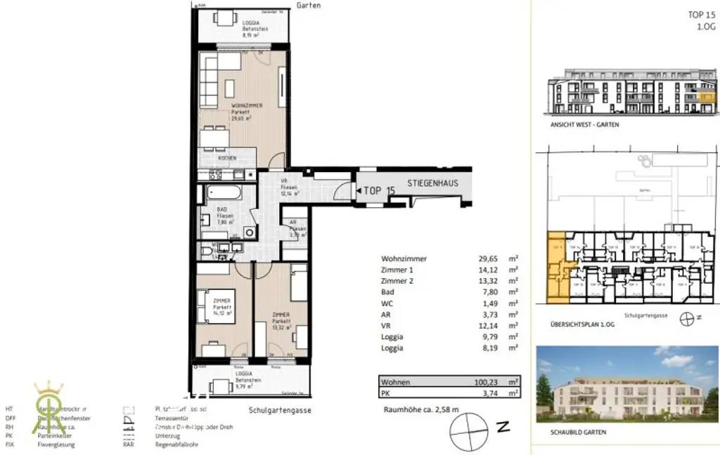 AM SCHULGARTEN - Wohnungen für´s Leben | Top 15 | PROVISIONSFRE I Loggia ostseitig und westseitig