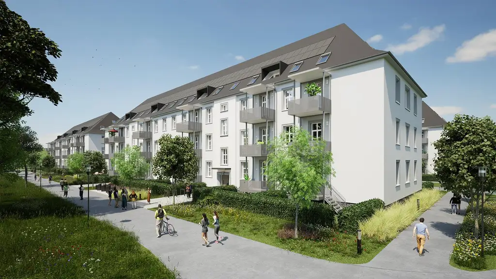 Erstbezug nach Kernsanierung - Helle 3-Zimmer-Wohnung mit Balkon