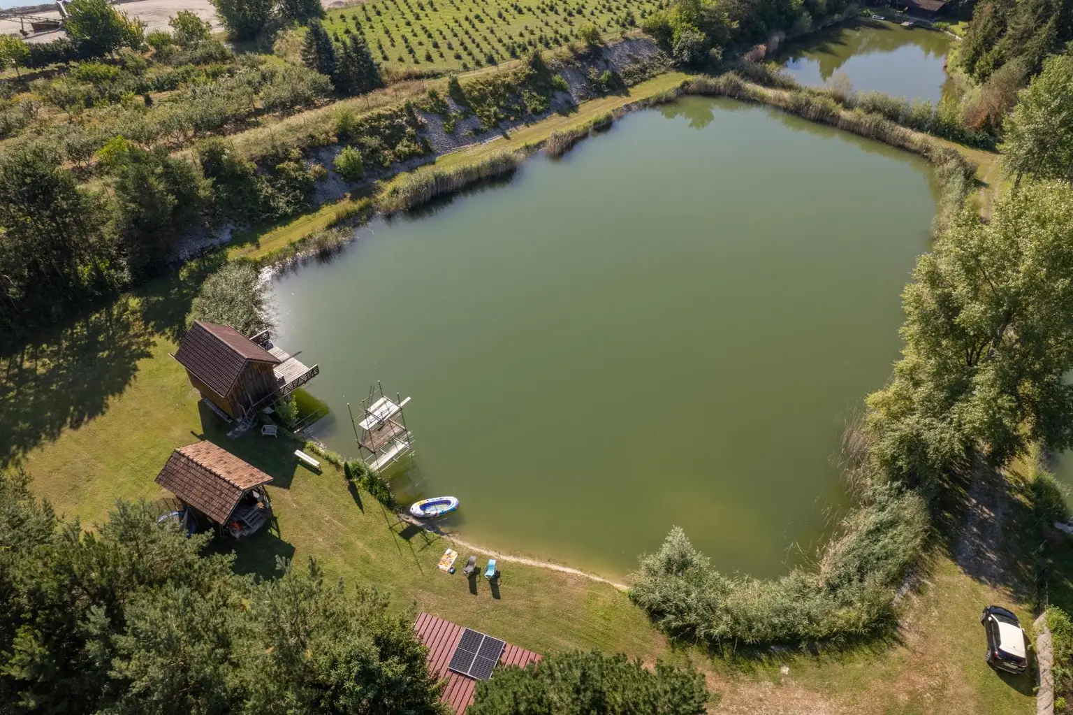 FERIENDOMIZIL - Einmaliger Exklusiver Schotterteich für privates Urlaubsfeeling