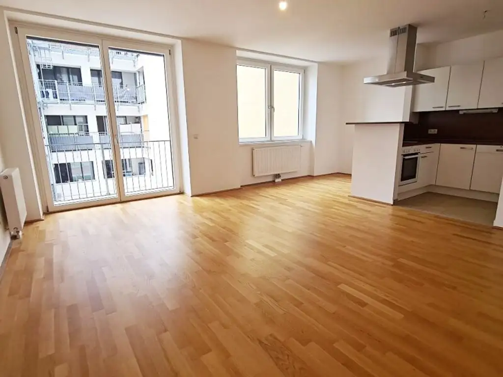 U1-NÄHE, gepflegte 68 m2 Neubau inkl. 4 m2 Loggia, 2 Zimmer, Wannenbad, Parketten, 2. Liftstock, Humboldtgasse
