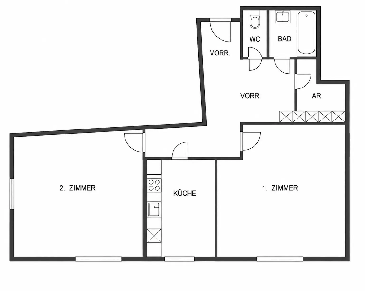 Helle 2-Zimmer-Neubauwohnung in U1-Nähe mit perfekter Raumaufteilung