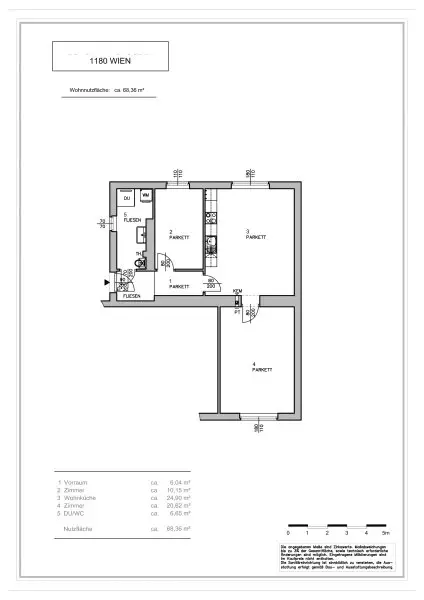 Modern sanierte 3-Zimmer-Wohnung in begehrter Lage des 18. Bezirks