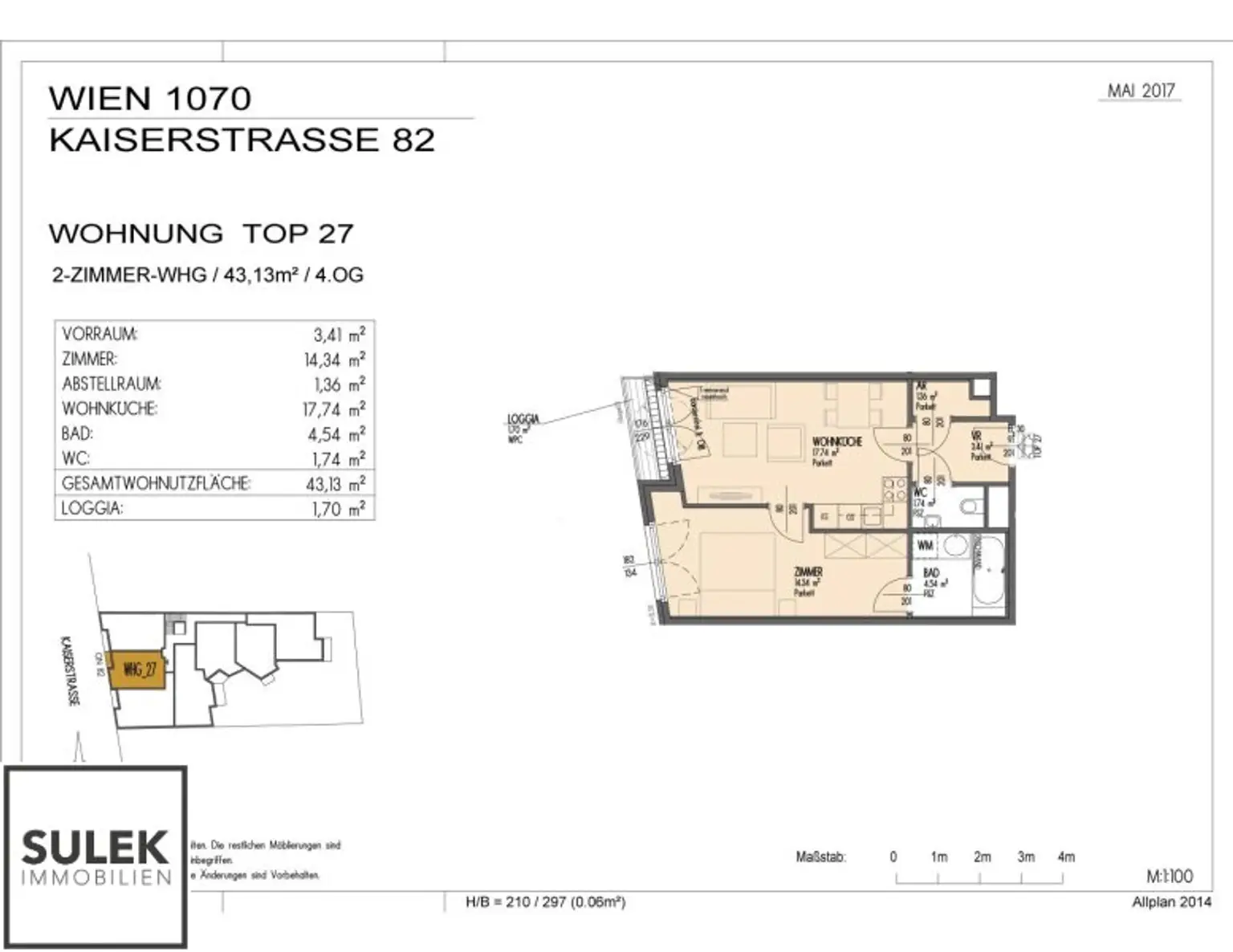 JETZT VORMERKEN: 2-Zimmer Neubauwohnung in der Kaiserstraße 82 * ab 1.12 verfügbar *