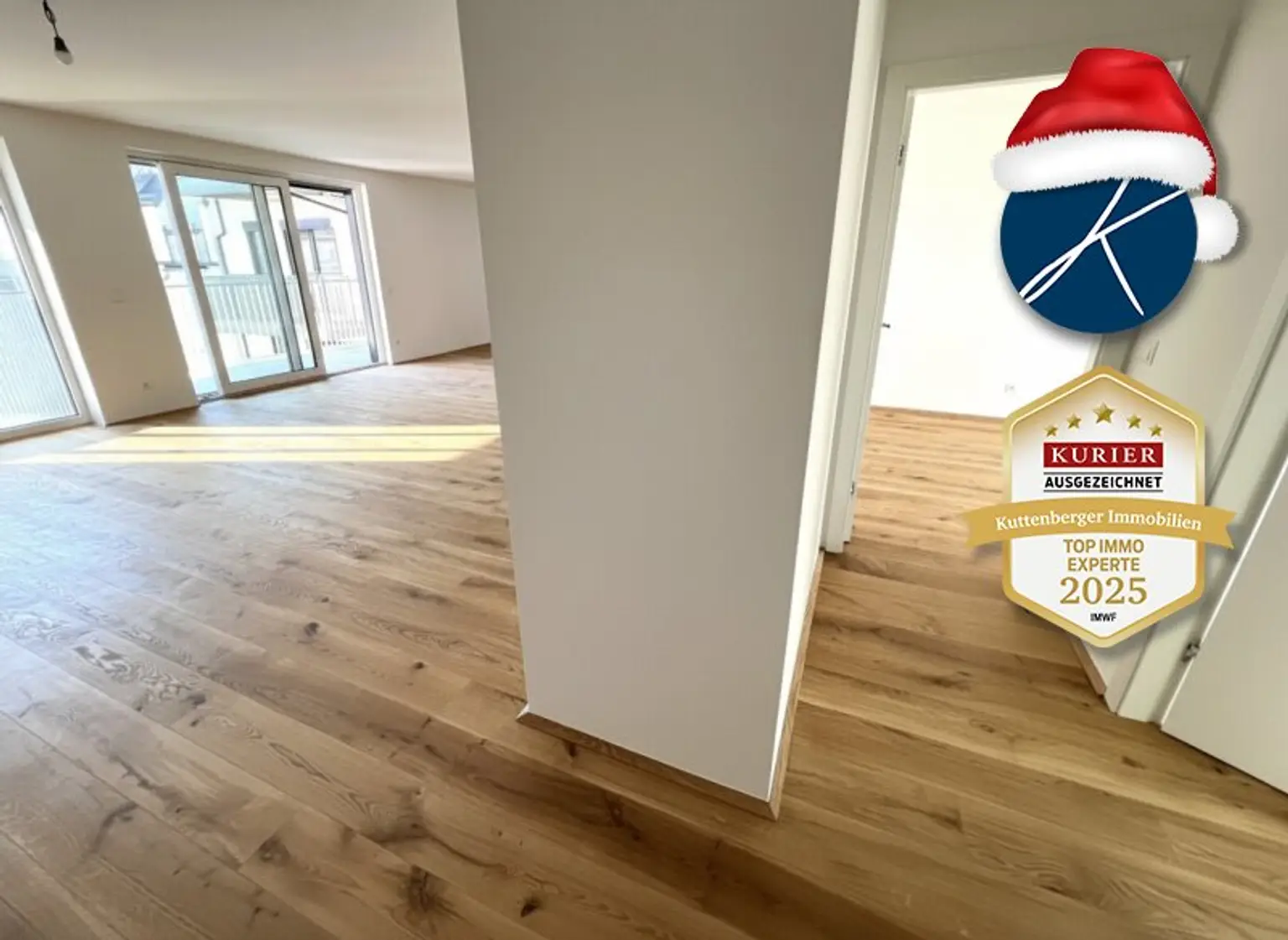 Wohnküche und Gang zu den Zimmern