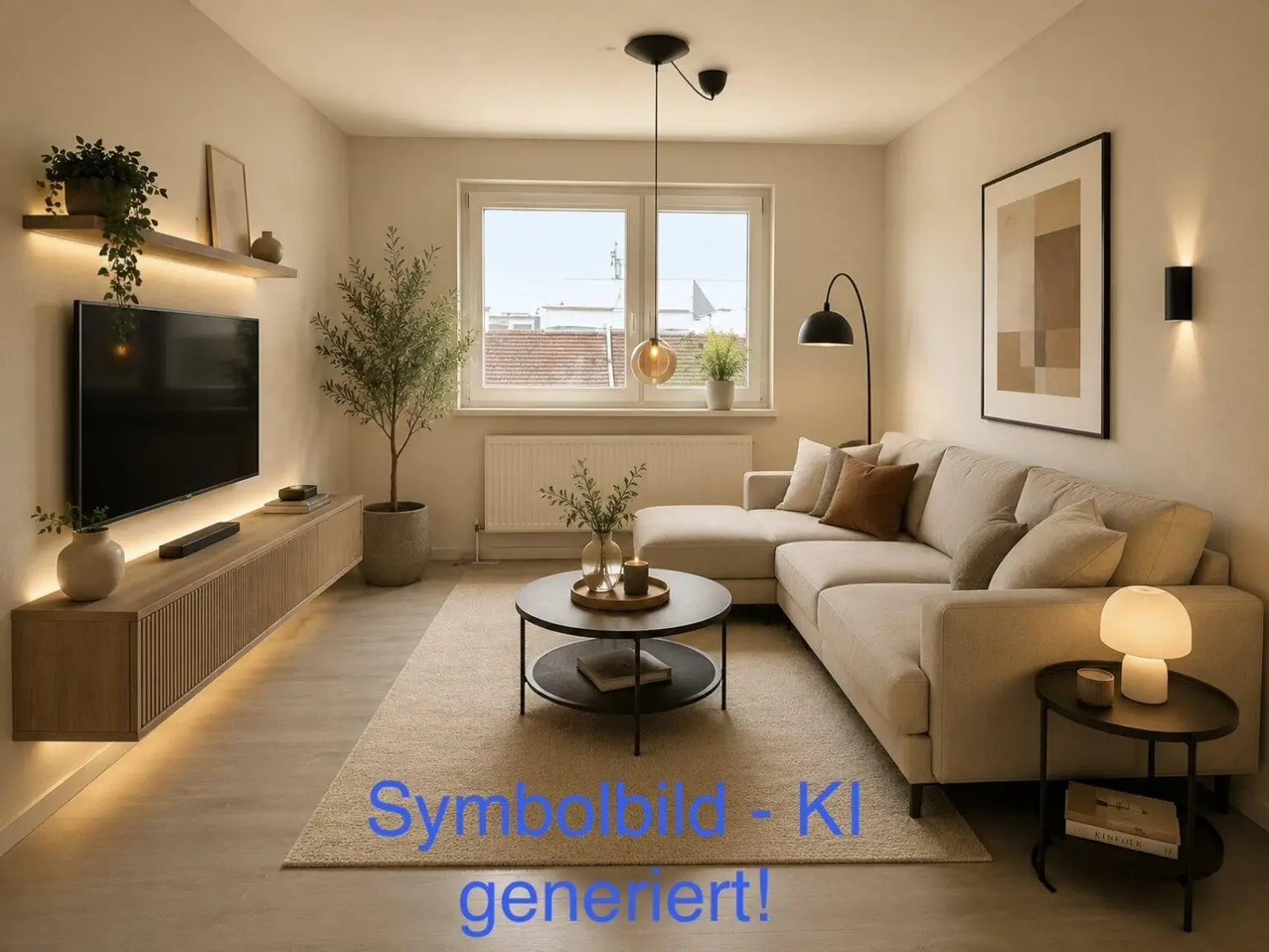 Wohnzimmer KI generiert