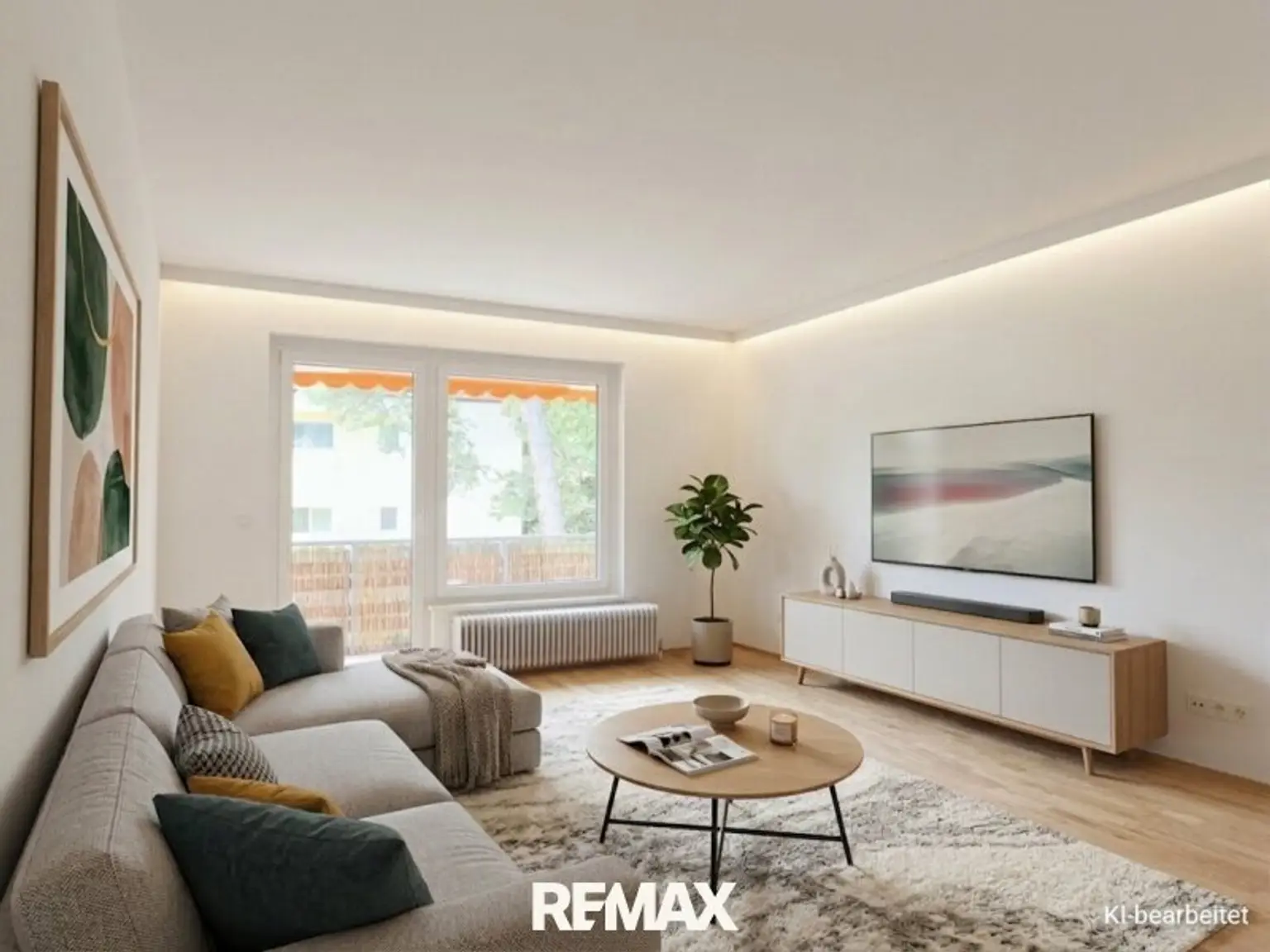 Wohnzimmer KI generiert