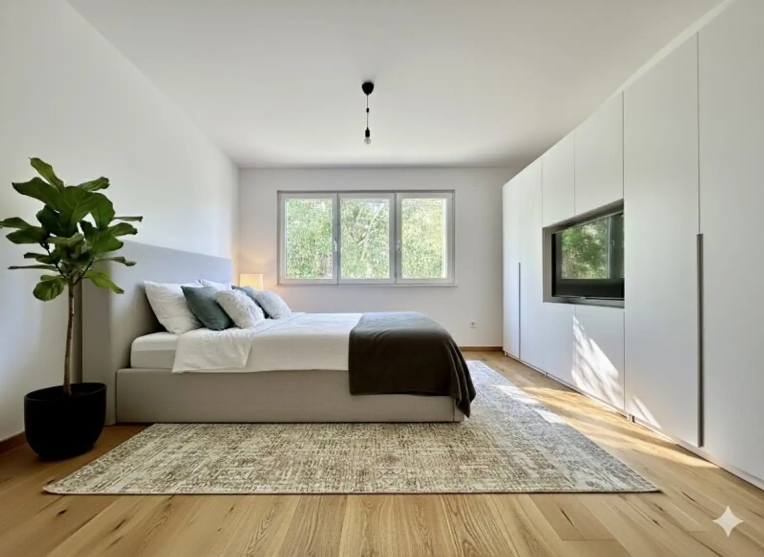 Schlafzimmer mit Beispiel Boxspringbett