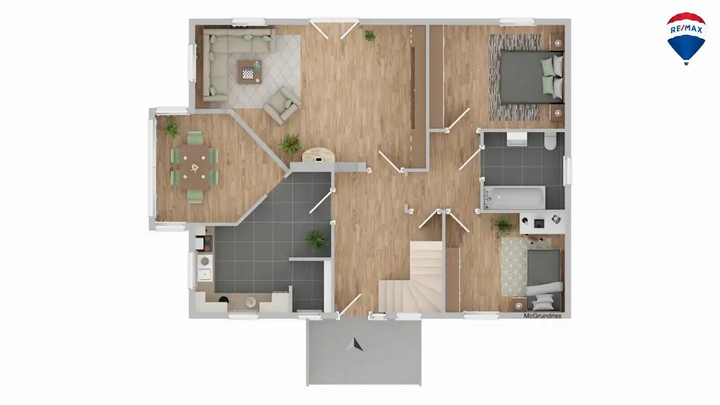 Bezugsfertiges Fertigteilhaus auf einem sonnigen Grundstück