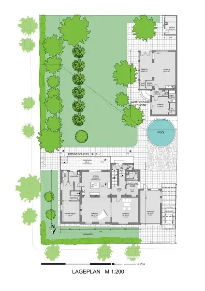 Energieeffiziente Villa mit Bungalow & Pool – herrliche Ruhelage im Villenviertel von Wien-Rodaun | ZELLMANN IMMOBILIEN