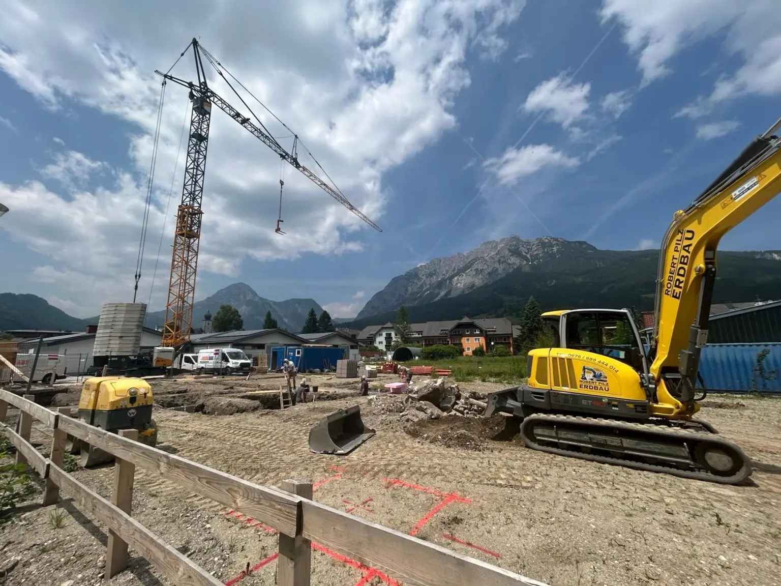 Die Baustelle hat begonnen