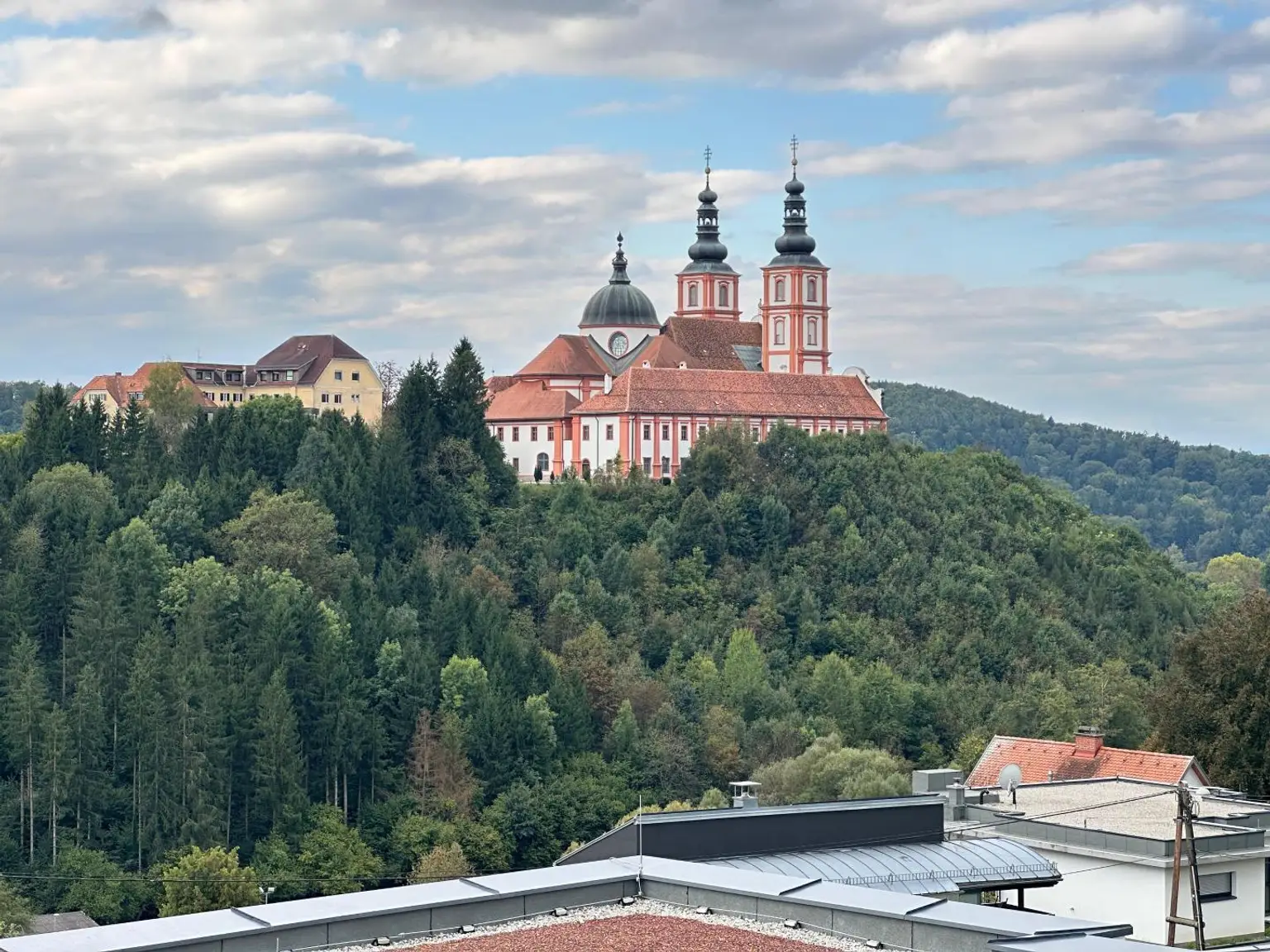 Ausblick auf die Basilika Maria Trost