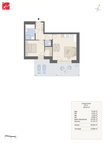 Wohnqualität auf hohem Niveau - Exklusive Neubauwohnung in begehrter Lage mit hochwertiger Ausstattung und großzügigen Außenflächen