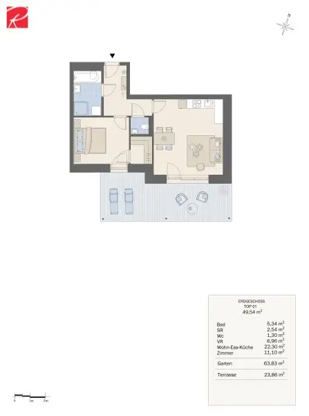 Wohnqualität auf hohem Niveau - Exklusive Neubauwohnung in begehrter Lage mit hochwertiger Ausstattung und großzügigen Außenflächen