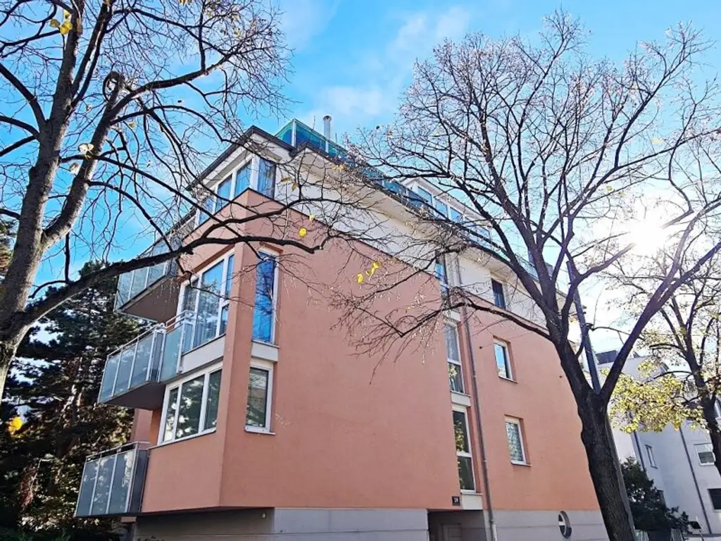 DACHGESCHOSS, Daringergasse, sonnige 76 m2 Neubau mit 6 m2 Balkon, 2 Zimmer, Wohnküche, Wannenbad, Parketten, Grünblick