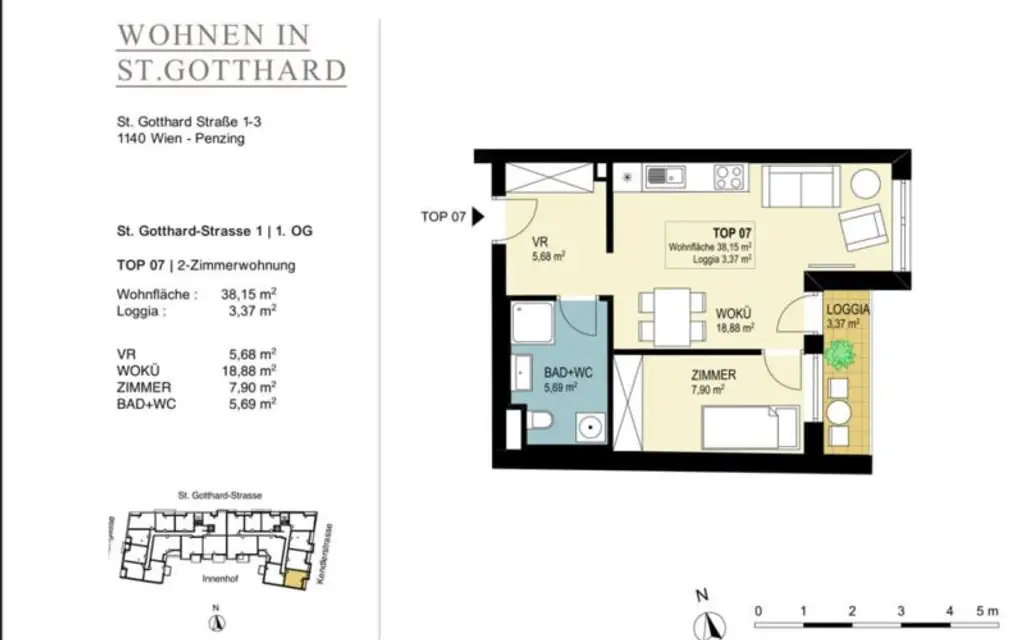 Gut aufgeteilte 2-Zimmer Wohnung in Top-Lage neben U3 Kendlerstraße - ab 01.12.2025