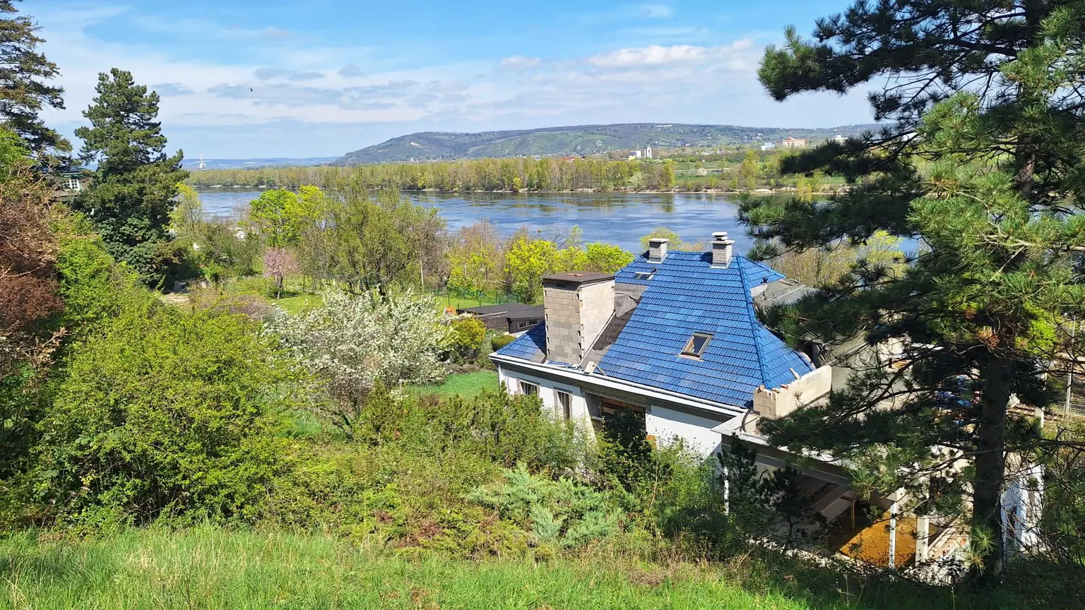 Edelrohbau-Villa, Herrschaftlicher Wohnsitz am Fuße des Kahlenberges an der Donau. Teilrestauriert entkernt und komplette Ausbauplanung.