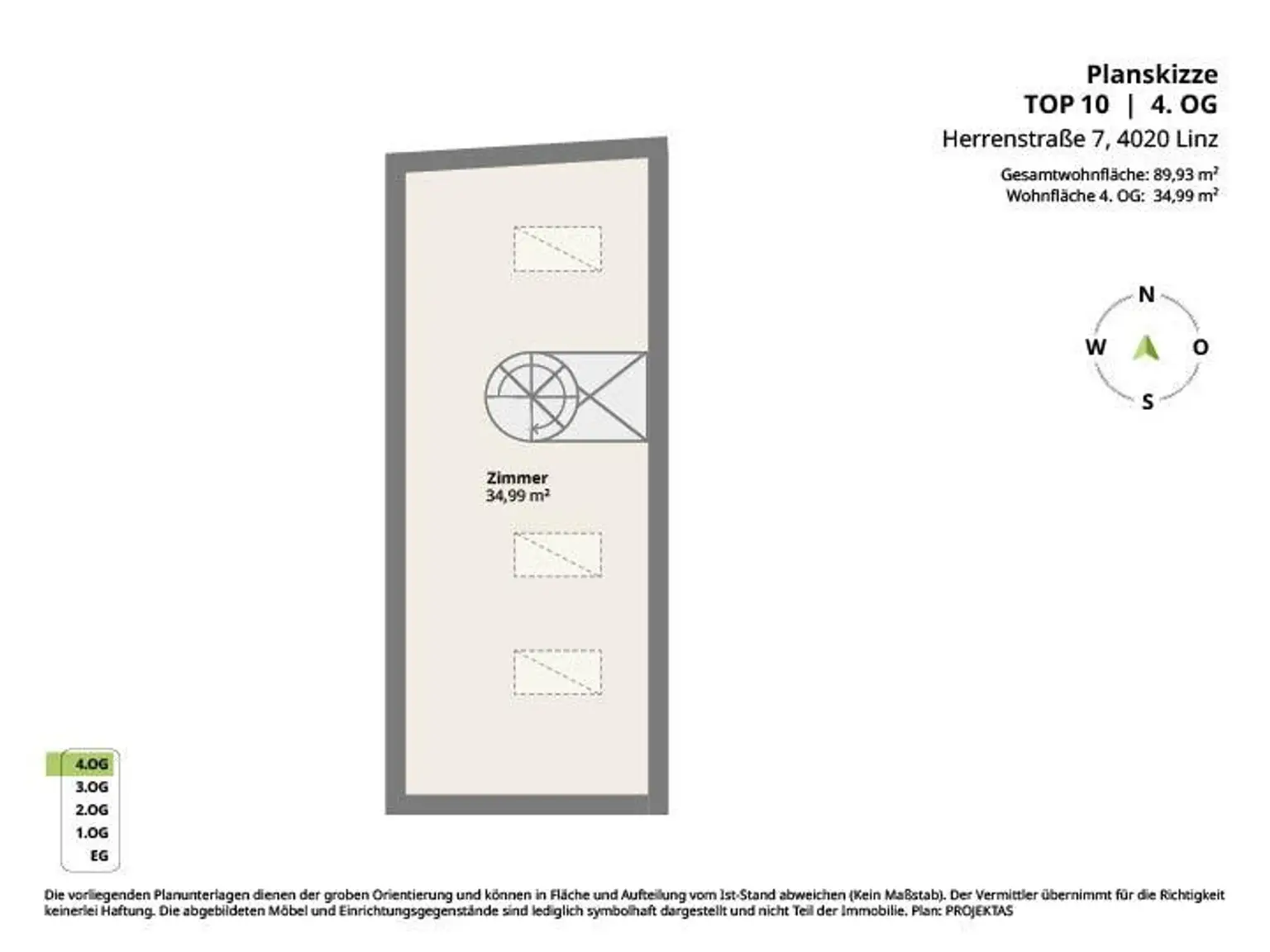 Planskizze Top 10 4. OG