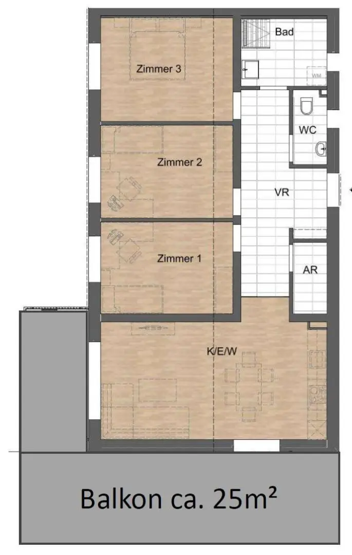 Balkonwohnung in Top-Lage Werndorf /Haus 7 Top 3