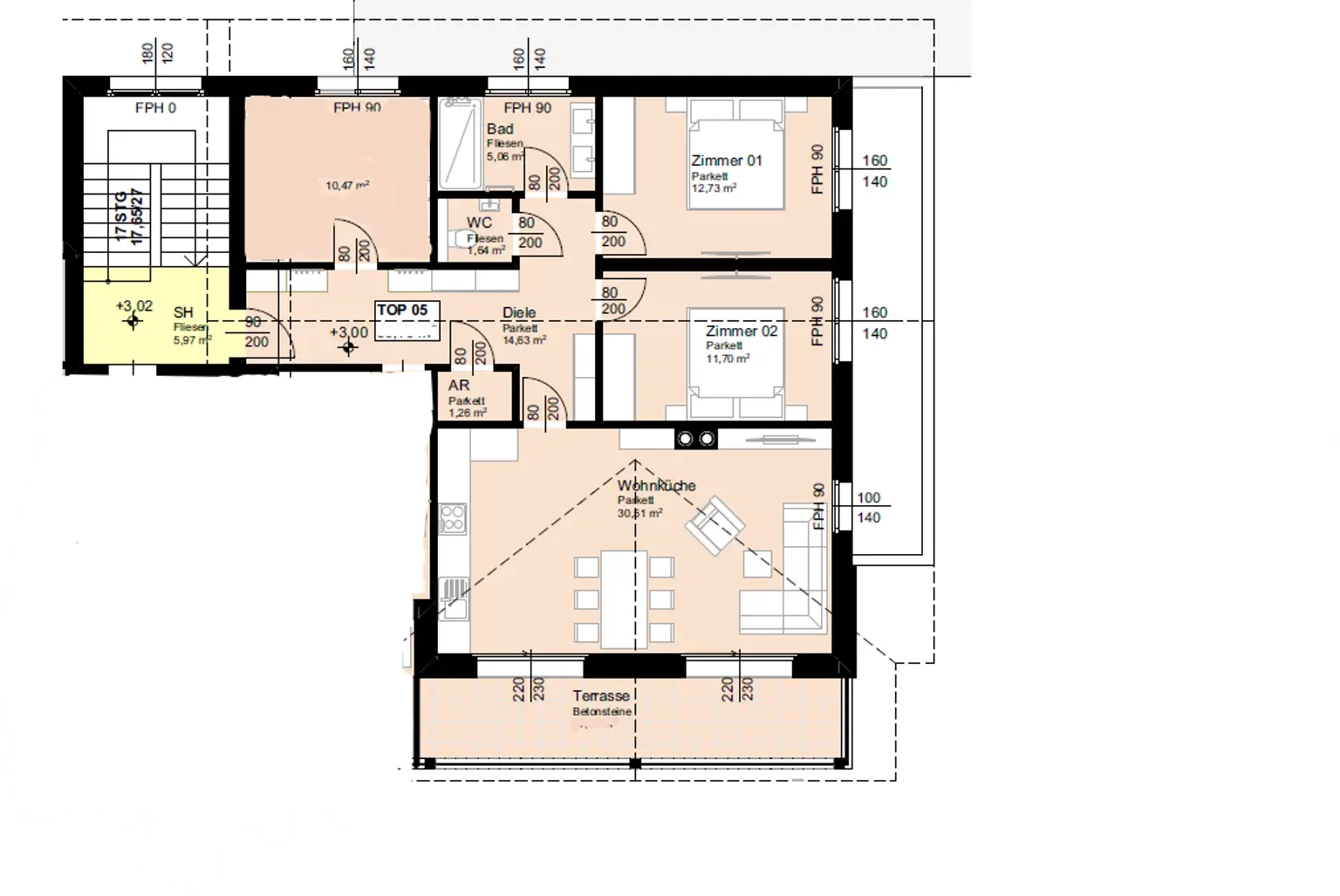 Grundriss Top5 88m²