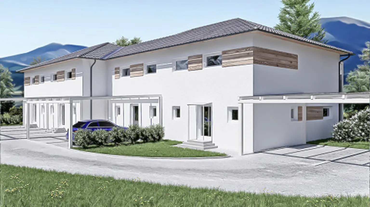 Neubau: Doppelhaushälfte in hochwertiger Holzriegel-Bauweise mit Terrasse, Balkon und Gartengrund in Zeltweg zu kaufen !