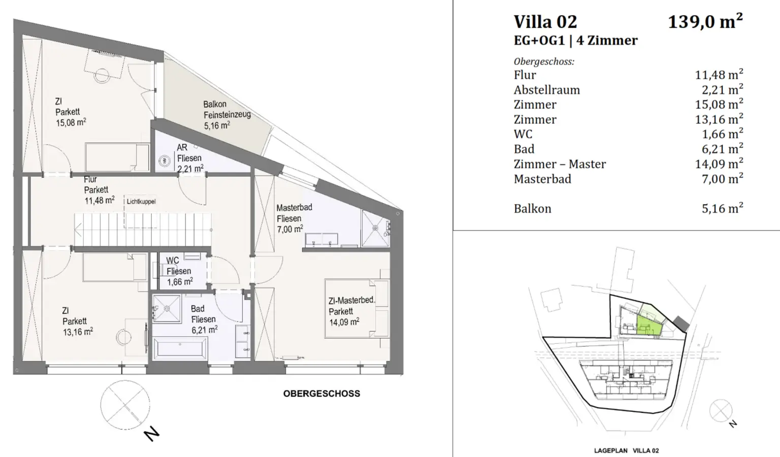 Grundriss Villa 2 OG