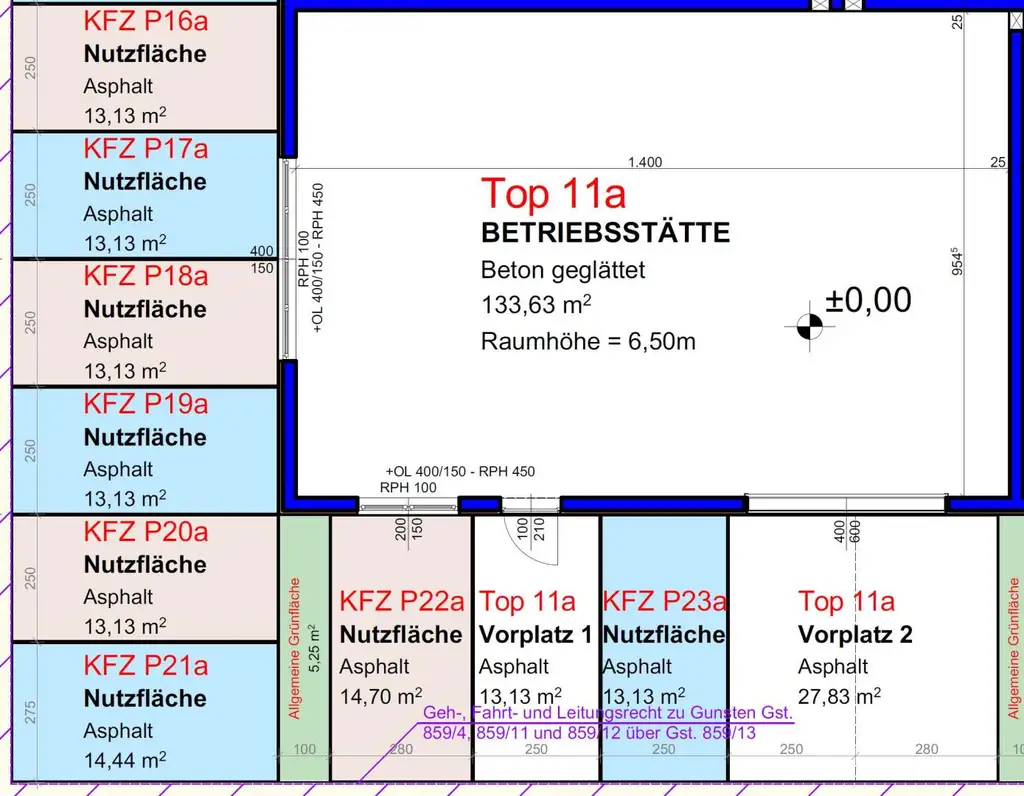 Betriebs- oder Lagerhallen von 59 - 230 m² Fläche im FE Business Park St. Florian / Asten zu vermieten - PROVISIONSFREI! (Top 11a)