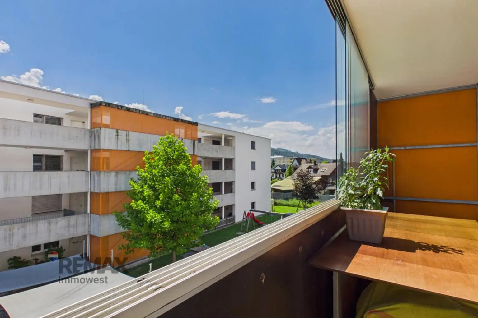 Balkon mit Verglasung