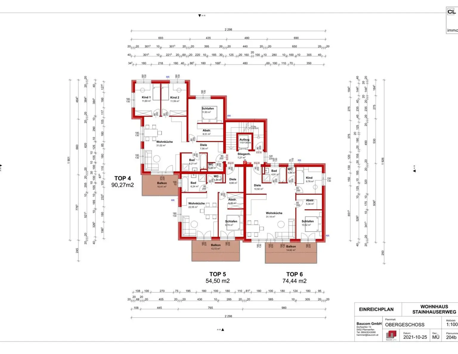 Bauträgerprojekt Ebenau für 7 Wohneinheiten