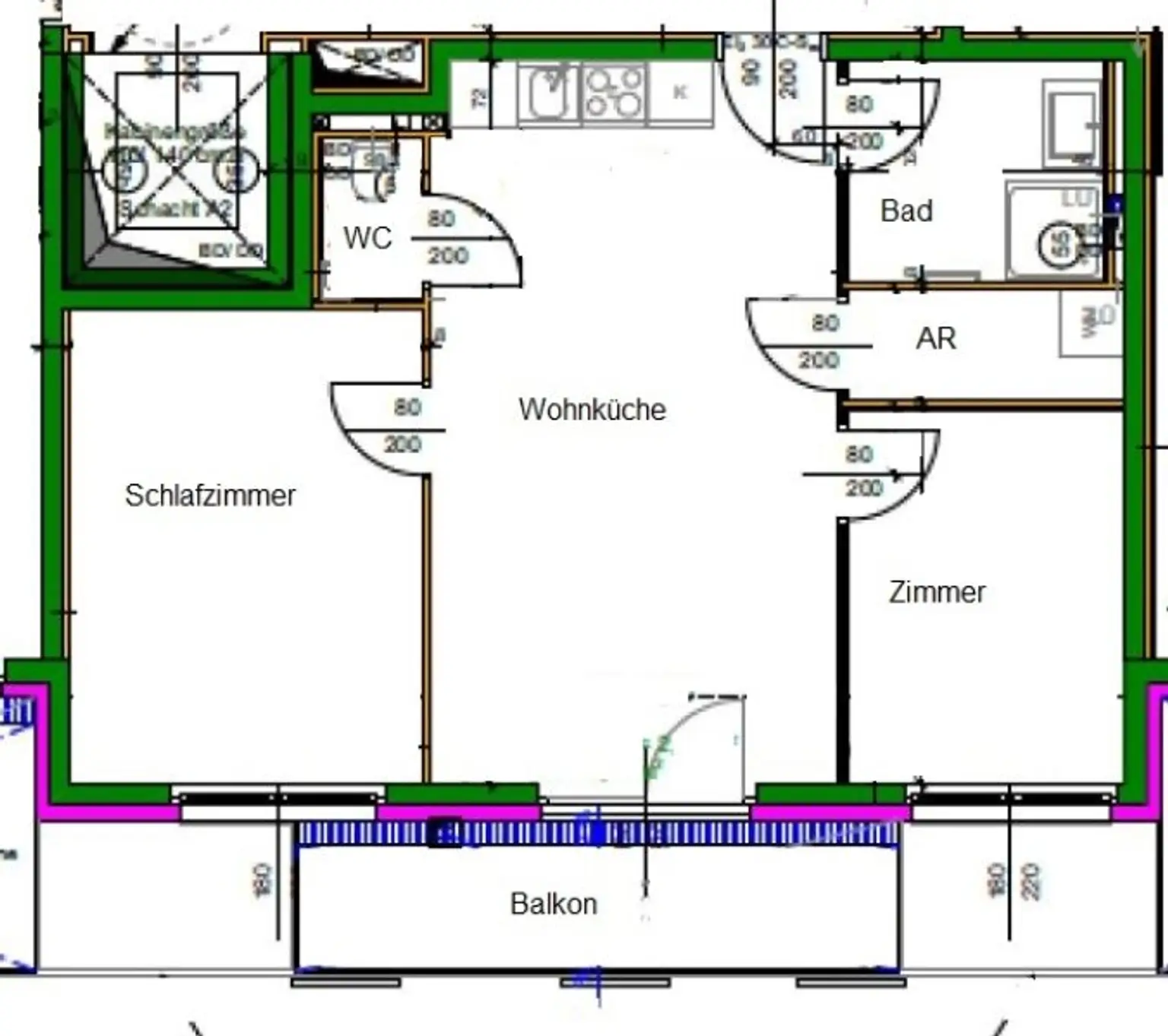 Moderne 3-Zimmer Wohnung mit Grünblick & Balkon im Neubau! Luftwärmepumpe! Nähe U-Bahn Station Oberlaa!