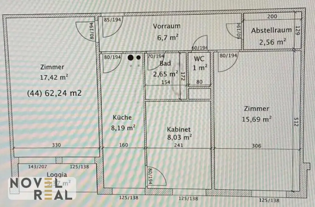Ruhige 3-Zimmer-Wohnung mit Loggia in zentraler Lage nahe dem Böhmischer Prater!