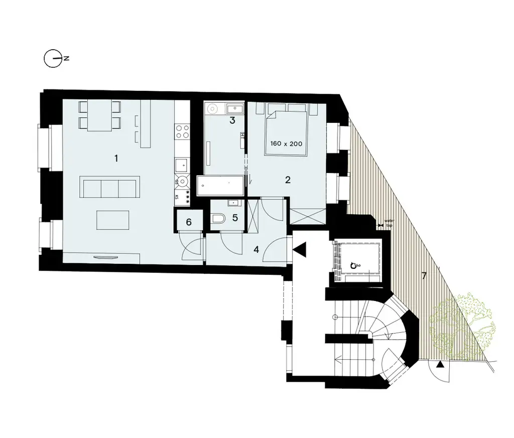 Hochwertig sanierte Altbauwohnung mit Freifläche