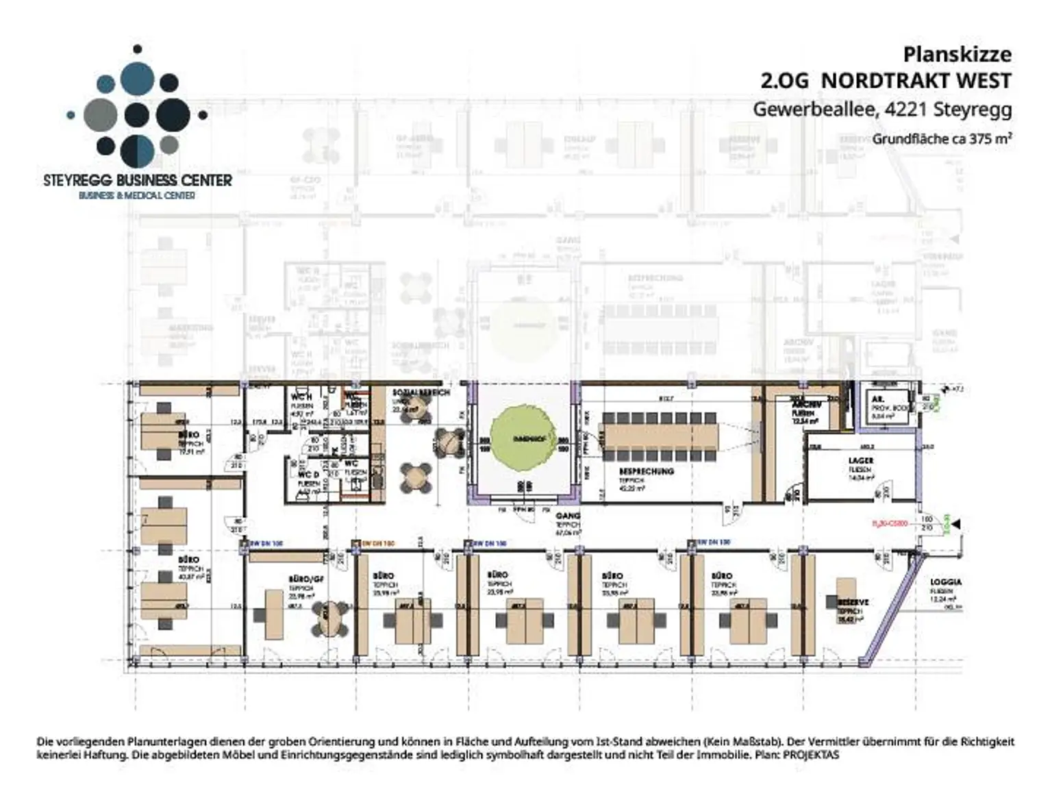 375 m² Bürofläche im modernen Steyregg Business & Medical Center an der B 3!
