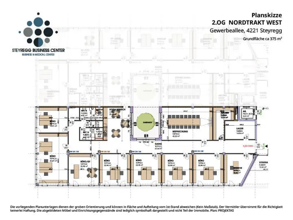 375 m² Bürofläche im modernen Steyregg Business & Medical Center an der B 3!