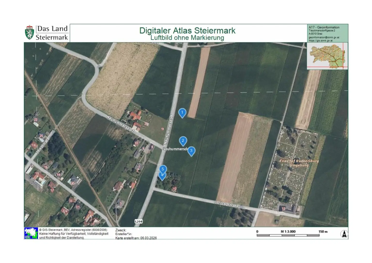 Luftbild ohne Markierung
