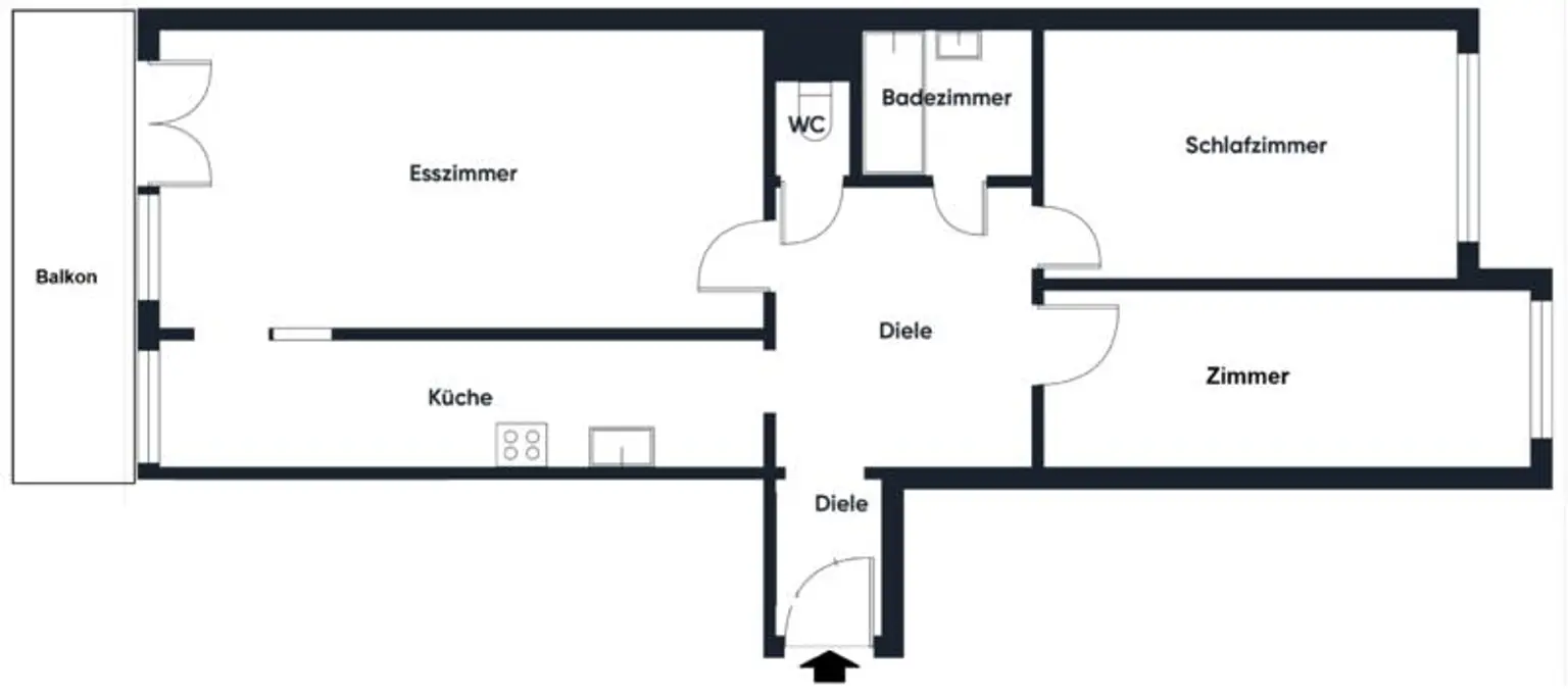 Wohnung mit Balkon