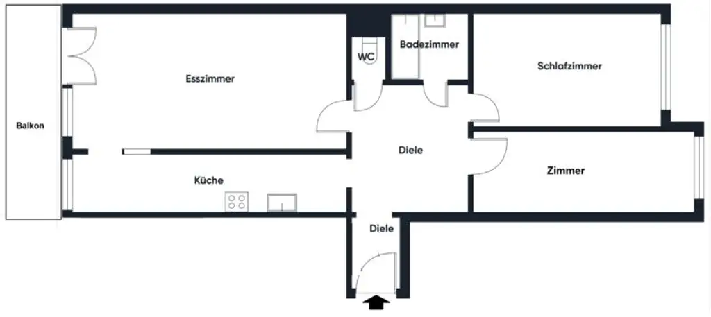 Wohnung mit Balkon