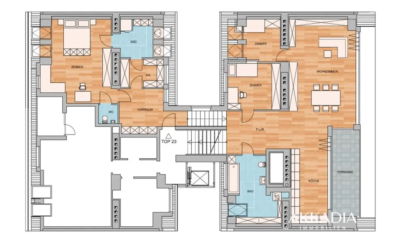 Stilvolle Dachterrassenwohnung mit einzigartiger Aussicht
